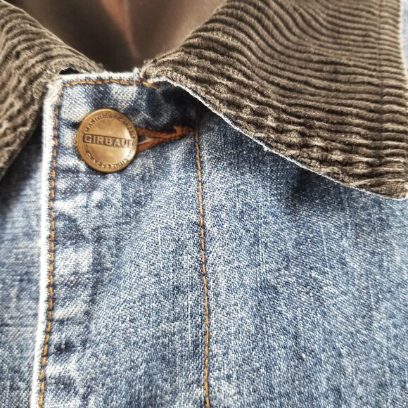 Vintage Marithe Francois Girbaud Trucker Chore Jean Jacket Corduroy Collar  Sz L - Picture 8 of 13
